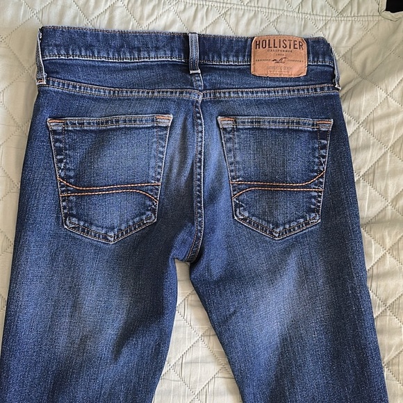 Hollister “Skinny Jean“ Men’s 5 Pocket Denim Whiskering Zipper Fly 30 X 32 - Picture 7 of 11